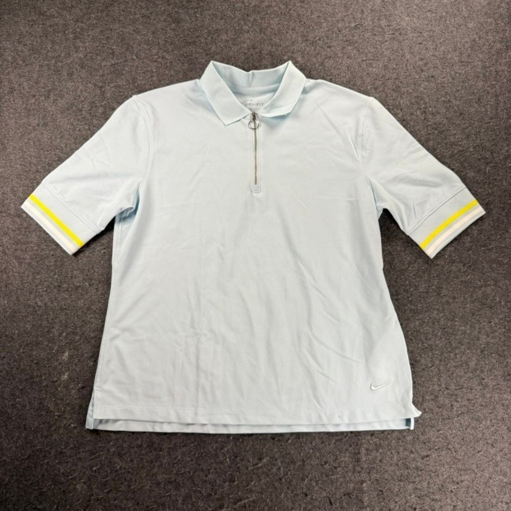 Nike Dri-FIT Women's Light Blue Short Sleeve Golf Polo Shirt Size M